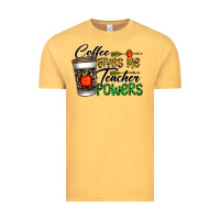 Vintage Mustard coffee gives me teacher powers Vintage Tee - CowhideDigitalArt