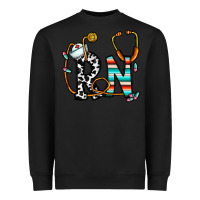 Black rn nurse Heavyweight Sweatshirt - CowhideDigitalArt