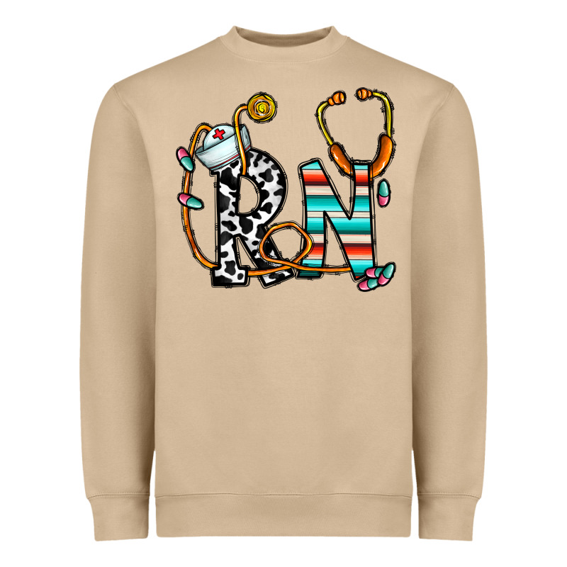 Rn Nurse Heavyweight Sweatshirt by CowhideDigitalArt | Teevron