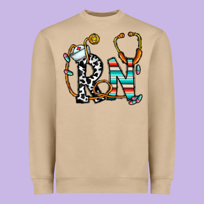 Rn Nurse Heavyweight Sweatshirt Designed By Cowhidedigitalart