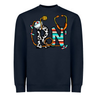 Navy rn nurse Heavyweight Sweatshirt - CowhideDigitalArt