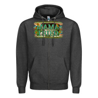 Charcoal Heather Cowhide Serappe Sunflower Mama Tried Zipper Hoodie - Jasminsmagicworld