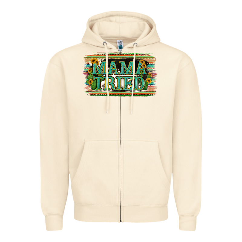 Cowhide Serappe Sunflower Mama Tried Zipper Hoodie by Jasminsmagicworld | Teevron