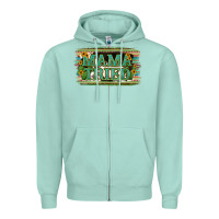 Seafoam Cowhide Serappe Sunflower Mama Tried Zipper Hoodie - Jasminsmagicworld