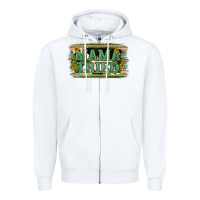 White Cowhide Serappe Sunflower Mama Tried Zipper Hoodie - Jasminsmagicworld