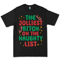 Black the jolliest bitch on the naughty list Premium Tee - MaliasSmallBusiness