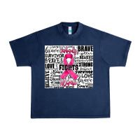 Navy breast cancer nobody fights alone Urban Heavy Tee - JahusDesignShop