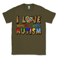 Army Green i love someone with autism Classic Tee - LillyAllenDesigns