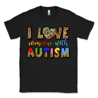 Black i love someone with autism Classic Tee - LillyAllenDesigns