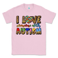 Bubblegum Pink i love someone with autism Classic Tee - LillyAllenDesigns