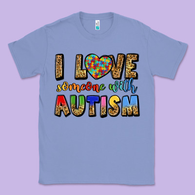 I Love Someone With Autism Classic Tee Designed By Lillyallendesigns