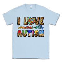 Dusty Blue i love someone with autism Classic Tee - LillyAllenDesigns