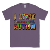 Lavender i love someone with autism Classic Tee - LillyAllenDesigns