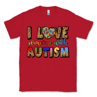 Red i love someone with autism Classic Tee - LillyAllenDesigns