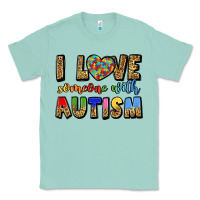 Seafoam i love someone with autism Classic Tee - LillyAllenDesigns