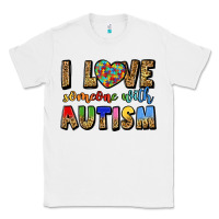 White i love someone with autism Classic Tee - LillyAllenDesigns