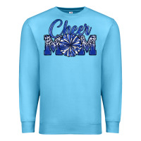 Ocean Blue cheer mom Premium Sweatshirt - MaliasSmallBusiness