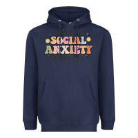 Navy sorry my social anxiety says no Heavyweight Hoodie - MaliasSmallBusiness