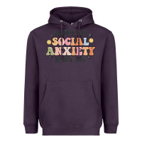 Plum sorry my social anxiety says no Heavyweight Hoodie - MaliasSmallBusiness