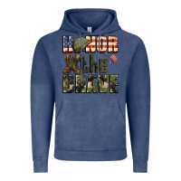 Vintage Denim Honor the brave 4th of july Vintage Hoodie - CowGirlArtShop