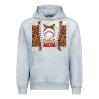 Heather Grey baseball mom with leopard tumbler tbs Urban Hoodie - TumblerDesignByShophia