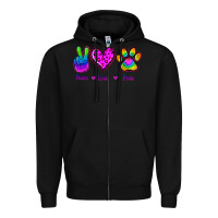 Black Peace Love Pride Zipper Hoodie - Jasminsmagicworld
