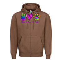 Chestnut Peace Love Pride Zipper Hoodie - Jasminsmagicworld
