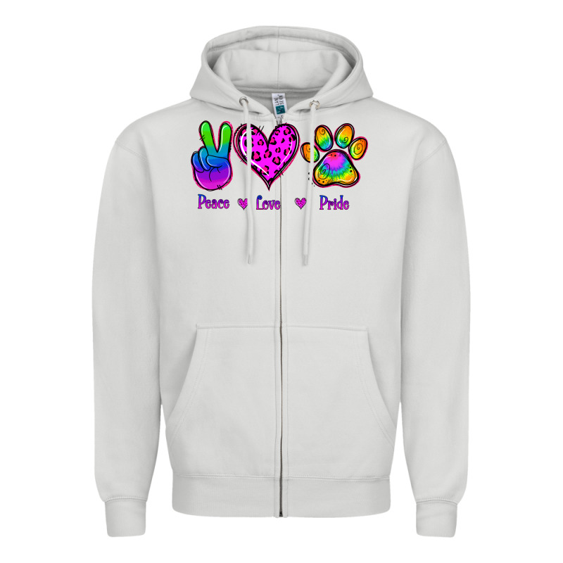 Peace Love Pride Zipper Hoodie by Jasminsmagicworld | Teevron