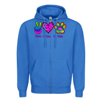 True Royal Peace Love Pride Zipper Hoodie - Jasminsmagicworld