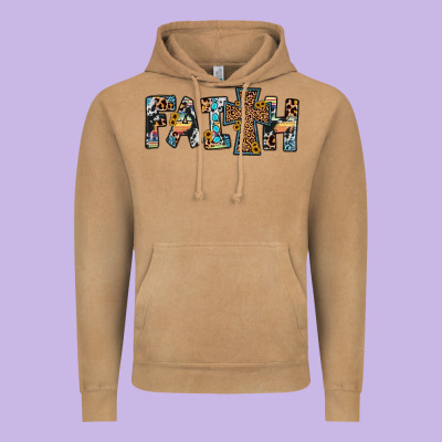 Faith Cross Vintage Hoodie Designed By Jahusdesignshop