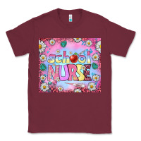 Burgundy school nurse tumbler Classic Tee - BundleAndBundleShop