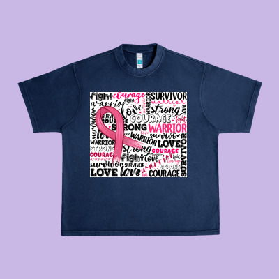 Breast Cancer Ribbon Urban Heavy Tee Designed By Jahusdesignshop