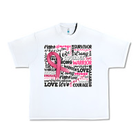 White breast cancer ribbon Urban Heavy Tee - JahusDesignShop