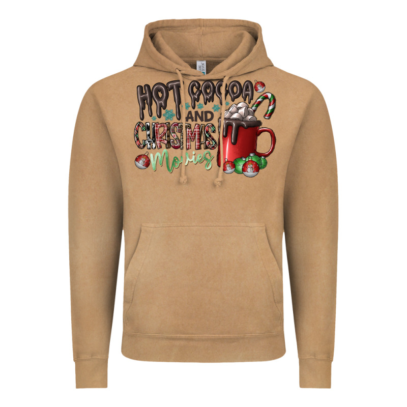 Hot Cocoa And Christmas Movies Vintage Hoodie by CowhideDigitalArt | Teevron