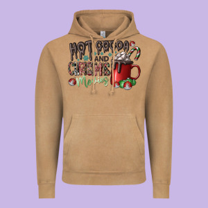 Hot Cocoa And Christmas Movies Vintage Hoodie Designed By Cowhidedigitalart
