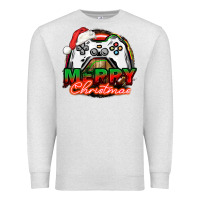 Oatmeal Heather Gamer Merry Christmas Premium Sweatshirt - NancyCooperArtShop