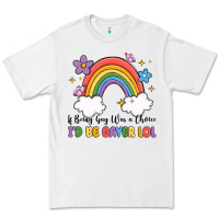 White if being gay was a choice i'd be gayer lol Premium Tee - MaliasSmallBusiness