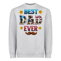 Heather Grey best dad ever Heavyweight Sweatshirt - HRA Design Shop