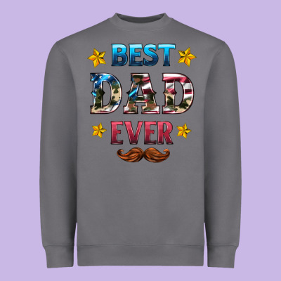 Best Dad Ever Heavyweight Sweatshirt Designed By Hra Design Shop