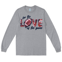 Heather Grey football love of the game Long Sleeve Tee - JahusDesignShop