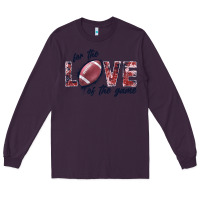 Plum football love of the game Long Sleeve Tee - JahusDesignShop