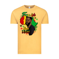 Vintage Mustard free ish since 1865 black man Vintage Tee - HRA Design Shop