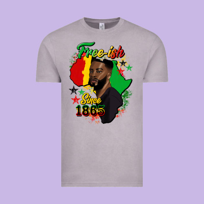 Free Ish Since 1865 Black Man Vintage Tee Designed By Hra Design Shop