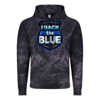 Cloud Black I back the blue 4th of July Vintage Hoodie - CowGirlArtShop