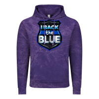 Cloud Purple I back the blue 4th of July Vintage Hoodie - CowGirlArtShop