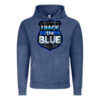 Vintage Denim I back the blue 4th of July Vintage Hoodie - CowGirlArtShop