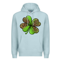 Blue Mist leopard shamrock Premium Hoodie - Jasminsmagicworld