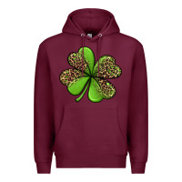 Burgundy leopard shamrock Premium Hoodie - Jasminsmagicworld