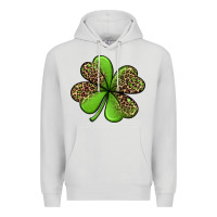 Dove Grey leopard shamrock Premium Hoodie - Jasminsmagicworld
