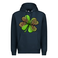 Navy leopard shamrock Premium Hoodie - Jasminsmagicworld